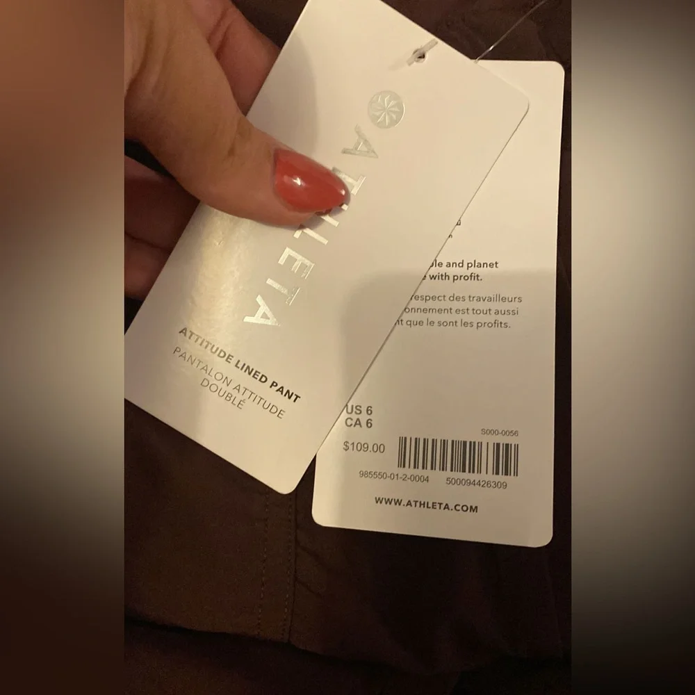 Athleta Attitude Lined Pant II // spiced Cabernet - Picture 4 of 9